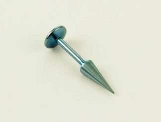 Body Piercing Labret Steel With Cone Light Blue 1.2X8mm