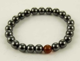 Bracelet Magnetic Hematite Carnelian 8mm