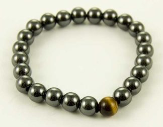 Bracelet Magnetic Hematite Tiger Eye 8mm