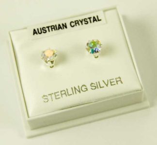 Earring Silver Stud Rainbow