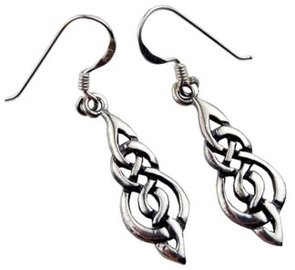 Earring Silver Celtic Drop