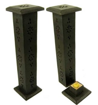 Incense Holder Tower Black