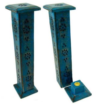 Incense Holder Tower Blue