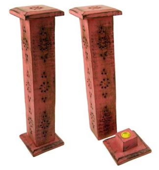 Incense Holder Tower Pink