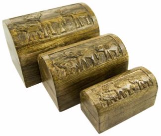 Box Chest Elephants Set Of 3