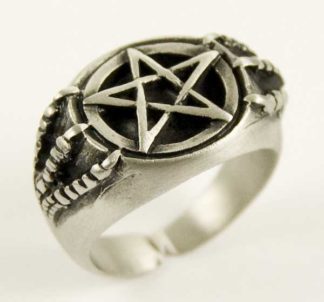 Ring Pewter Pentagram Claw