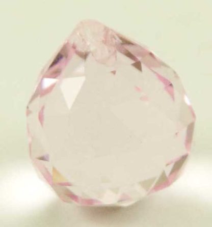 Crystal 20mm Hanging Ball Pink 2pcs