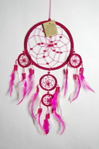Dream Catcher 4 Circles Pink