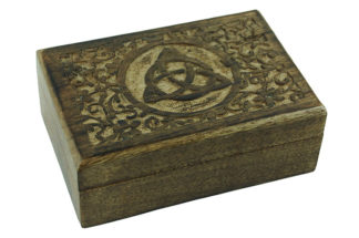 Box Wooden Black Triquetra 7X5