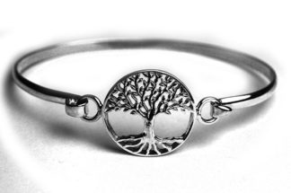 Silver Bangle Tree Of Life