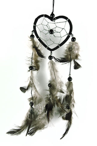 Dream Catcher Heart Black