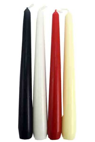 Candle Taper 10 Inches Bolsius Assorted Colours 4pcs