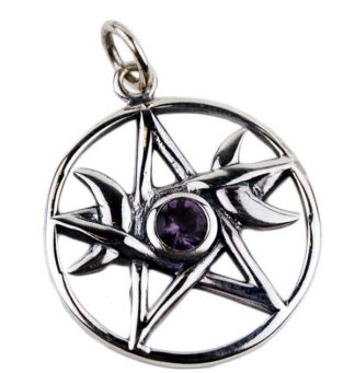 Pendant Silver Star And Moon 25mm