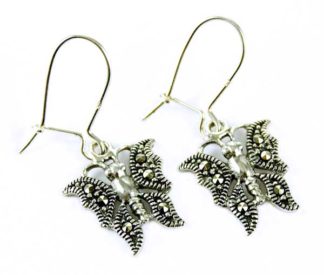 Silver Earring Marcasite Butterfly