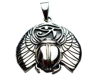 Silver Pendant Egyptian Scarab