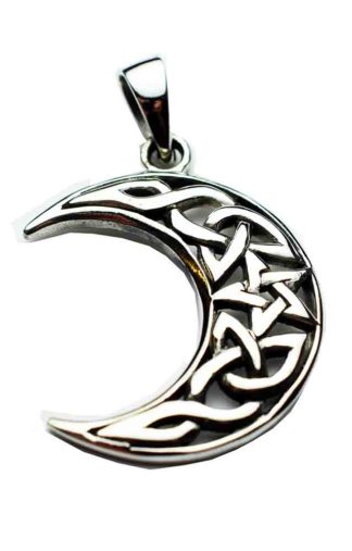 Silver Pendant Moon Celtic