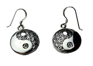 Silver Earring Ying Yang