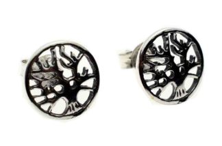 Silver Earring Stud Tree W1cm