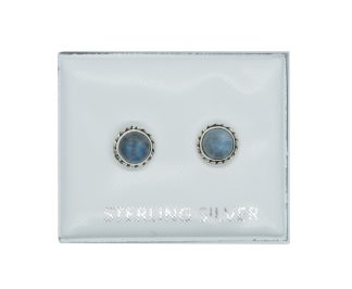 Silver Earring Stud Rainbow 7mm