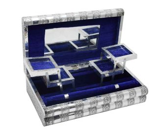 Box Jewellery Metal Blue 15X8 Inch