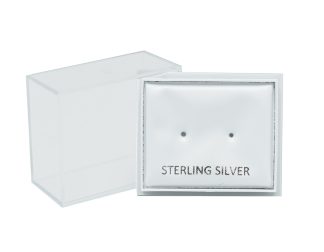 Earring Stud Display Box. Clear Plastic Small 4X3.5cm 4pcs