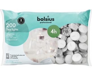 Candle T-Light. Bolsius Professional. 200pcs 4hr Burn