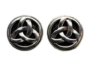 Silver Earring Stud Triquetra
