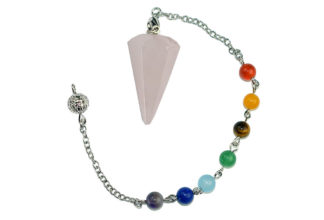 Pendulum Rose Quartz Faceted