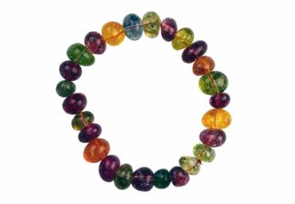 Bracelet Tumble Stone Tourmaline Effect Multi Quartz