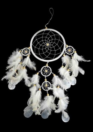 Dream Catcher White With Shell