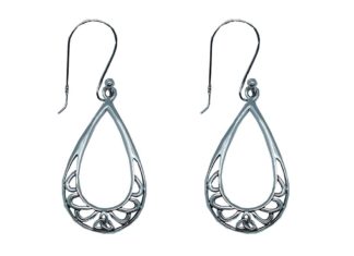 Silver Earring Oval Triquetra