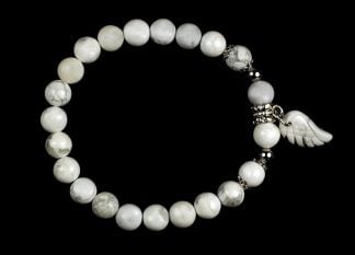 Bracelet  Howlite Wing