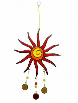 Suncatcher Sun With Beads 30cm