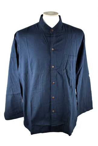 Shirt Mens Cotton Navy XL
