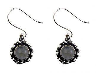 Silver Earring Circle Rainbow