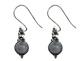 Silver Earring Round Rainbow
