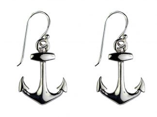 Silver Earring Anchor 2cm H