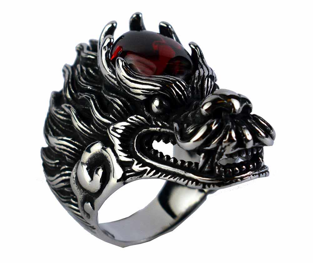 Ring Dragon Head with Red Eyes – Cleopatra Trading Limited