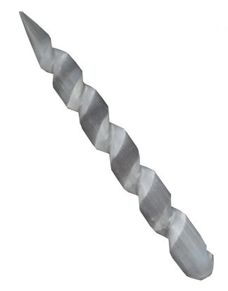Selenite Wand Spiral 14x5cm