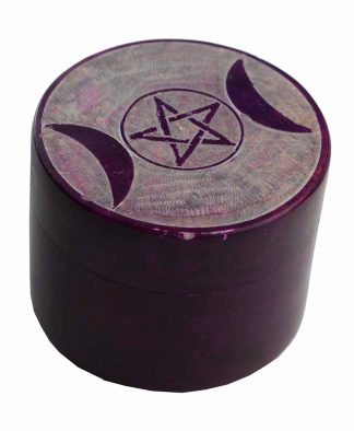 Soapstone Round Box 2″ Set Of 2
