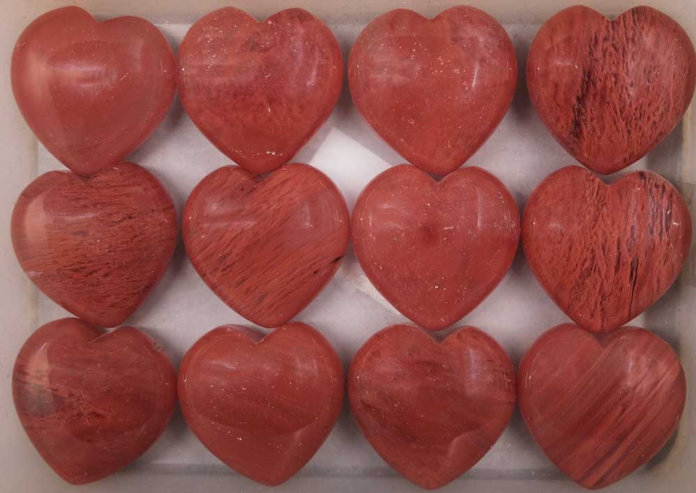Stone Heart Cherry Quartz 40x40mm