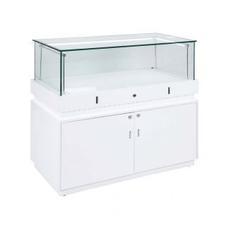Frameless Display Glass Counter 1200X495X1050mm SLW Code 99983