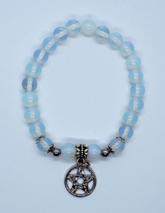 Bracelet 8mm Bead Opalite Pent