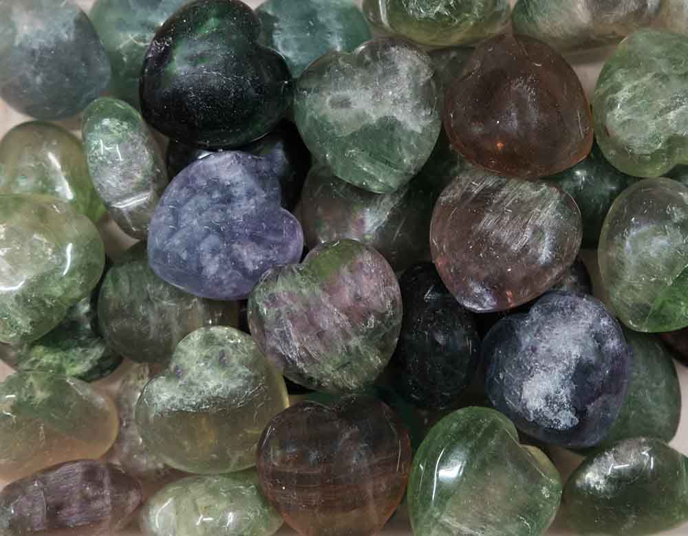 Stone Heart Flourite 30X30X15mm