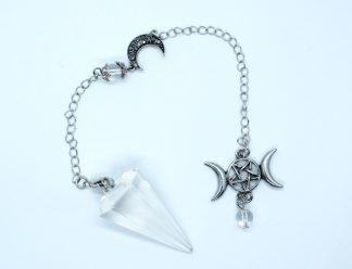 Pendulum Triple Moon Clear Quartz