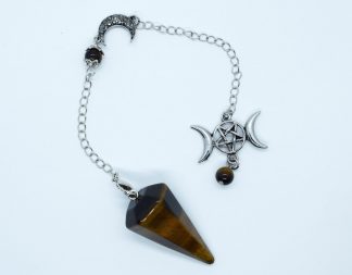 Pendulum Triple Moon Tiger Eye
