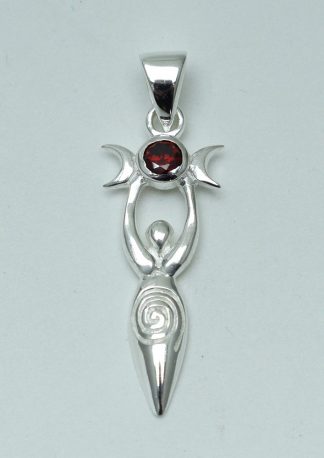 Silver Pendant 3 Moon Goddess