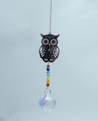 Suncatcher Crystal Chakra Owl