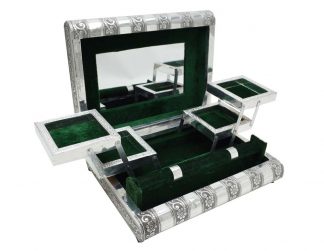 Jewellery Box Metal Teal 11X8 Inch