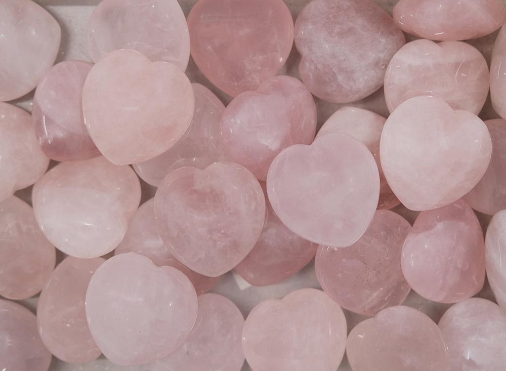 Stone Heart Rose Quartz 3X3cm